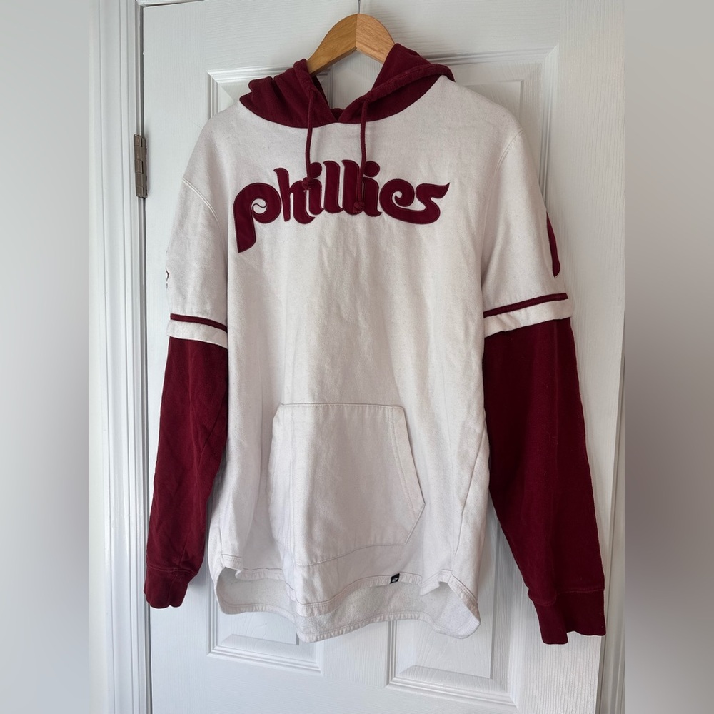 Philadelphia Phillies Trifecta '47 Shortstop Pullover Hoodie size large - Picture 2 of 7